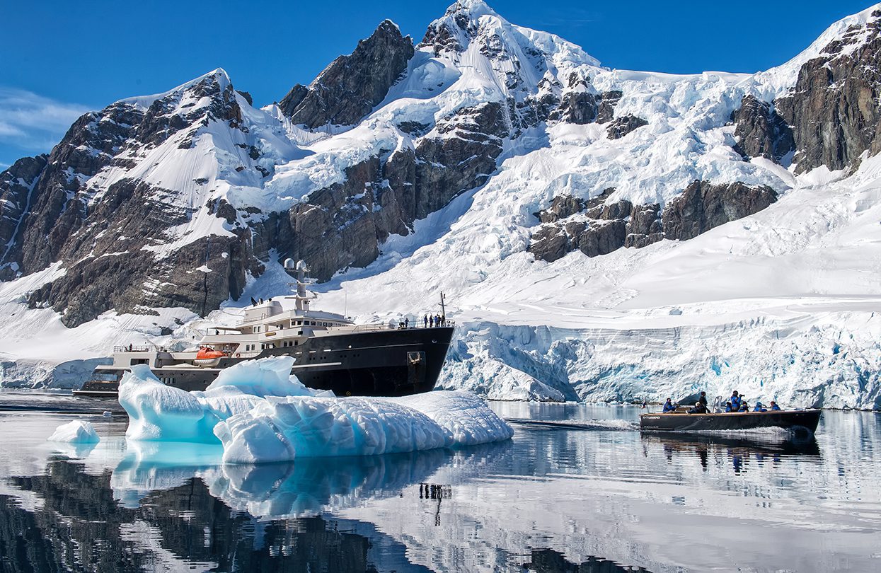 A view of the Legend cruising through Antarctica by Scholey