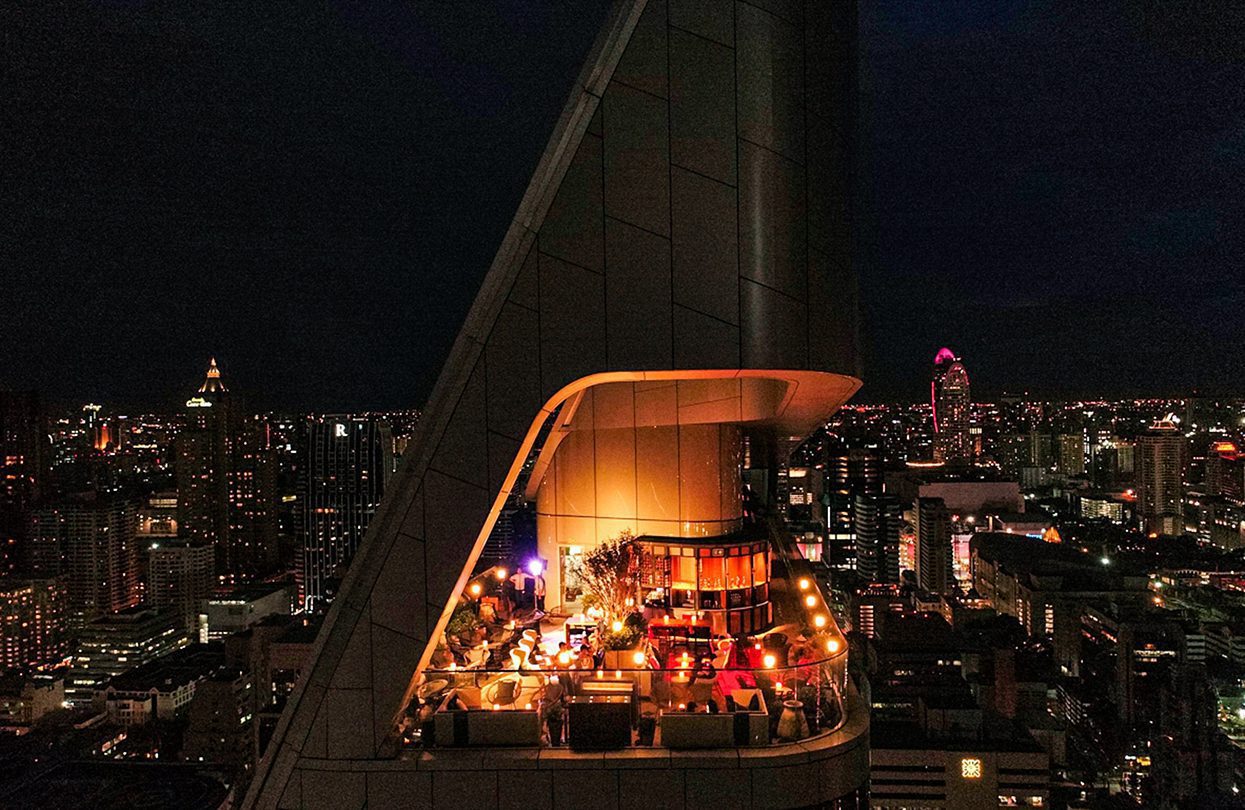 An aerial view of the Park Hyatt Bangkok