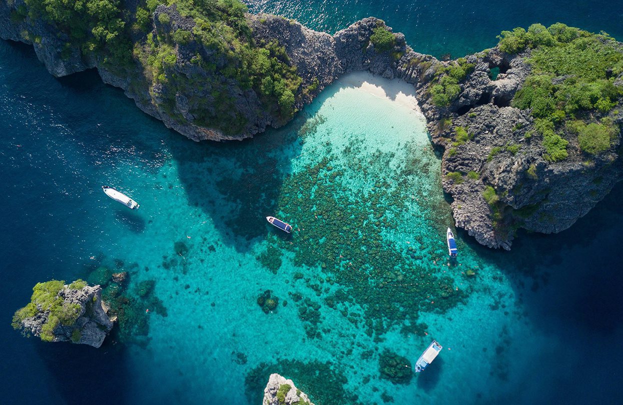 If you head to Koh Haa at the right time of day, you may even find that you're the only people there