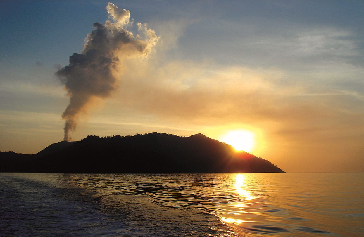 All in a day's work, a volcano eruption near the Andaman islands - Andaman & Nicobar Islands, India