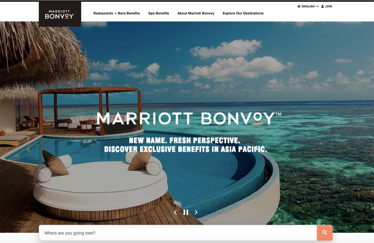 The new Marriott Bonvoy programme condenses the brand's programmes into one streamlined platform