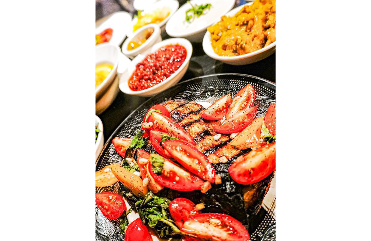 Meze dishes at Hachatzer, Jerusalem - Israel