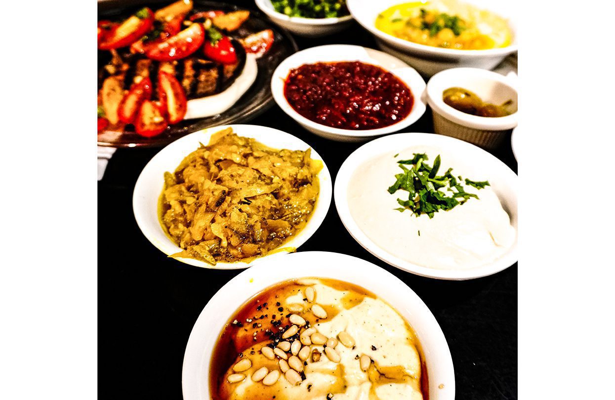 Various dips at Hachatzer, Jerusalem - Israel