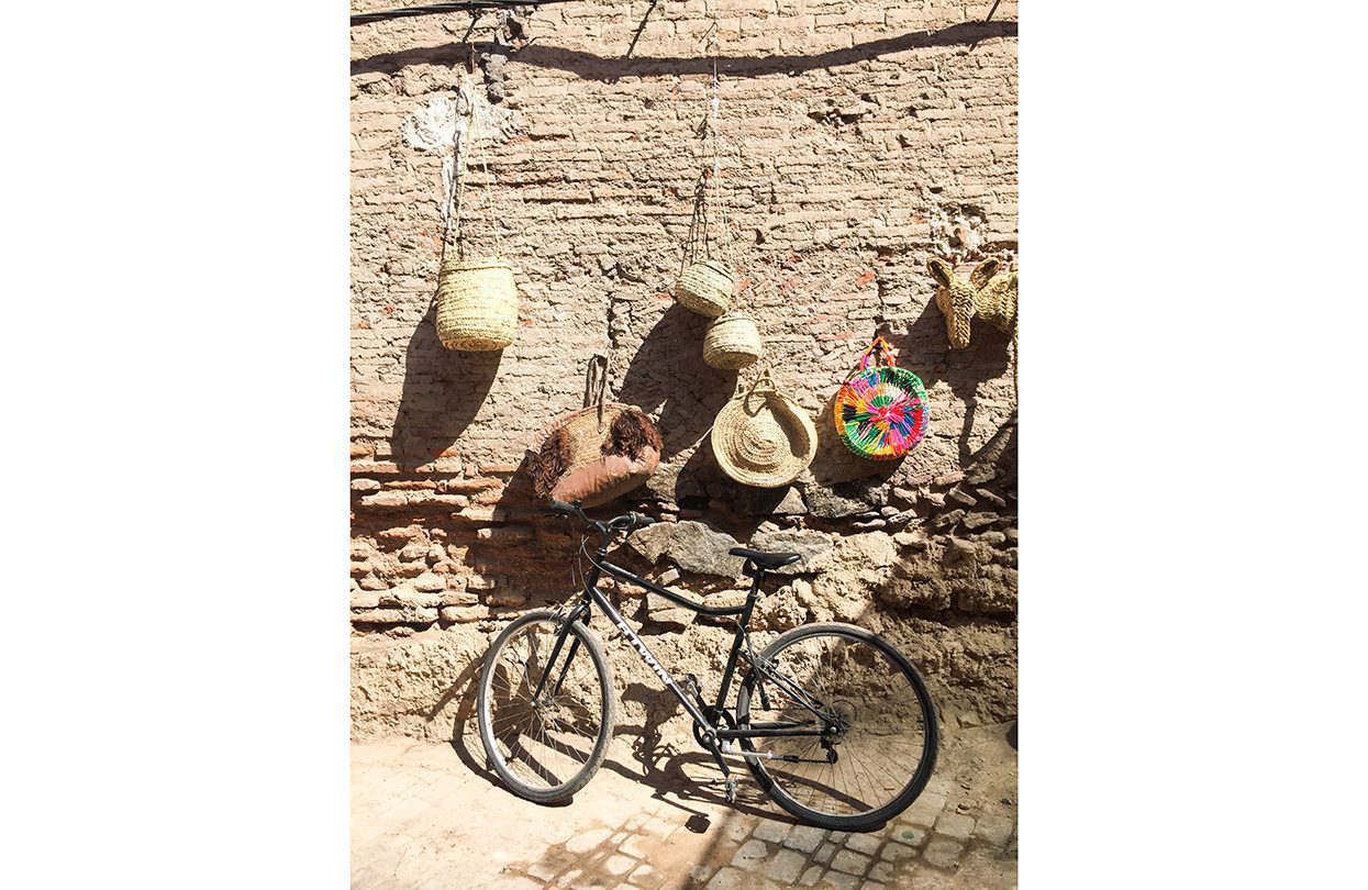 Bicycle and baskets in the souk - Marrakesh