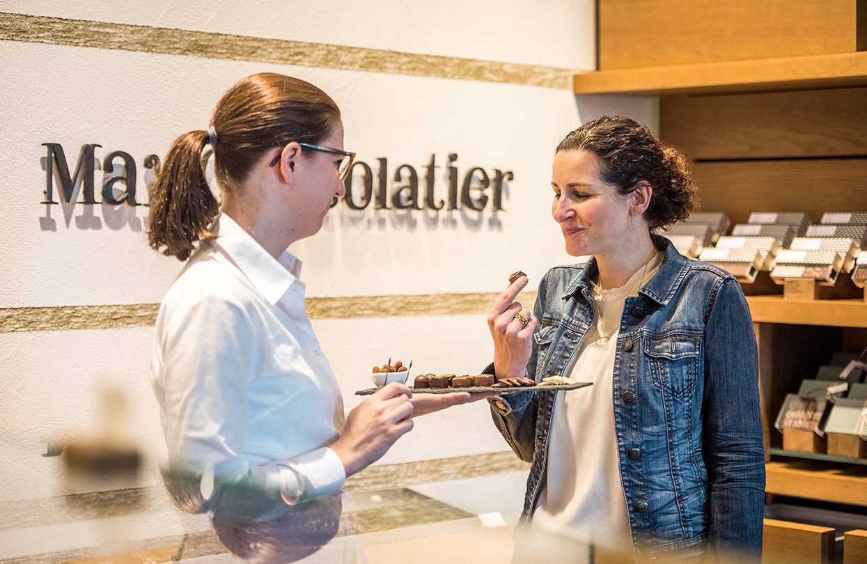 Franziska Buendler at Max Chocolatier in Luzern, Switzerland Tourism - Andre Meier
