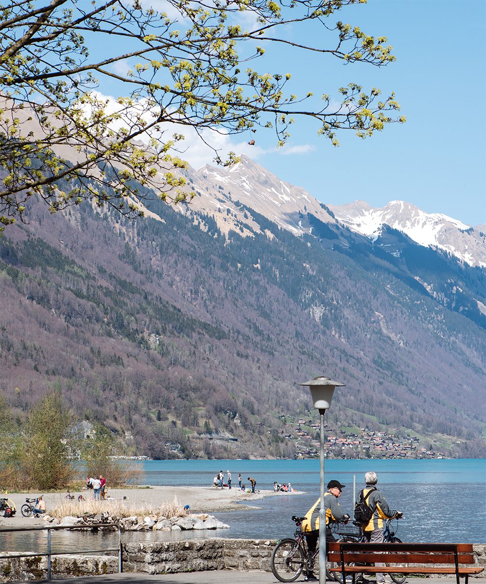 Cycling around the lake