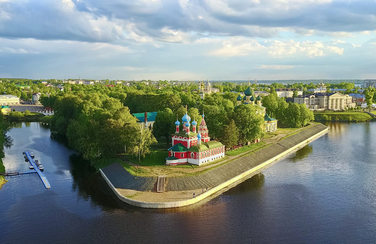 The Uglich Kremlin is a historical and architectural complex in the historic center of Uglich located on the right bank of the Volga river