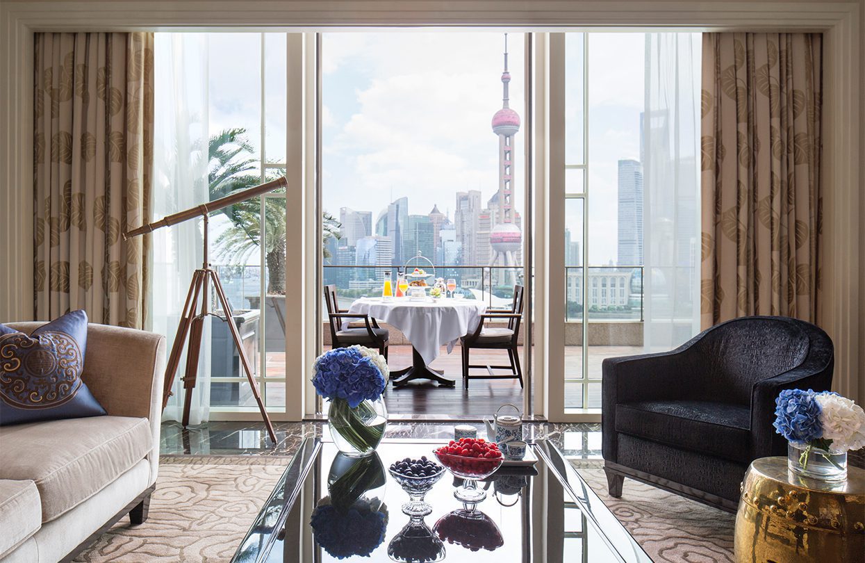 The Peninsula Shanghai Astor Suite Living Room with View