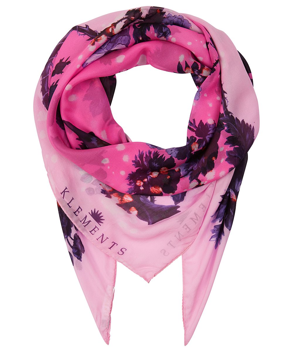 Klements Gothic Floral Raspberry scarf