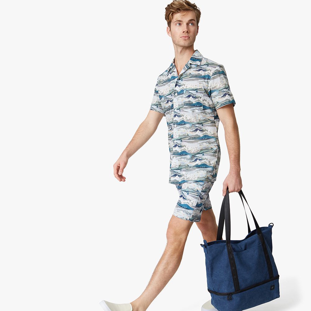 Onia Liberty Print shirt and swimshorts