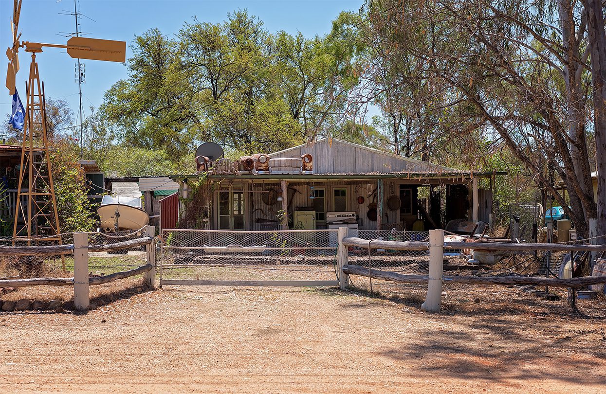 Typical home for people living on the sapphire gem fields in central Queensland Australia, by Jackson Stock Photography