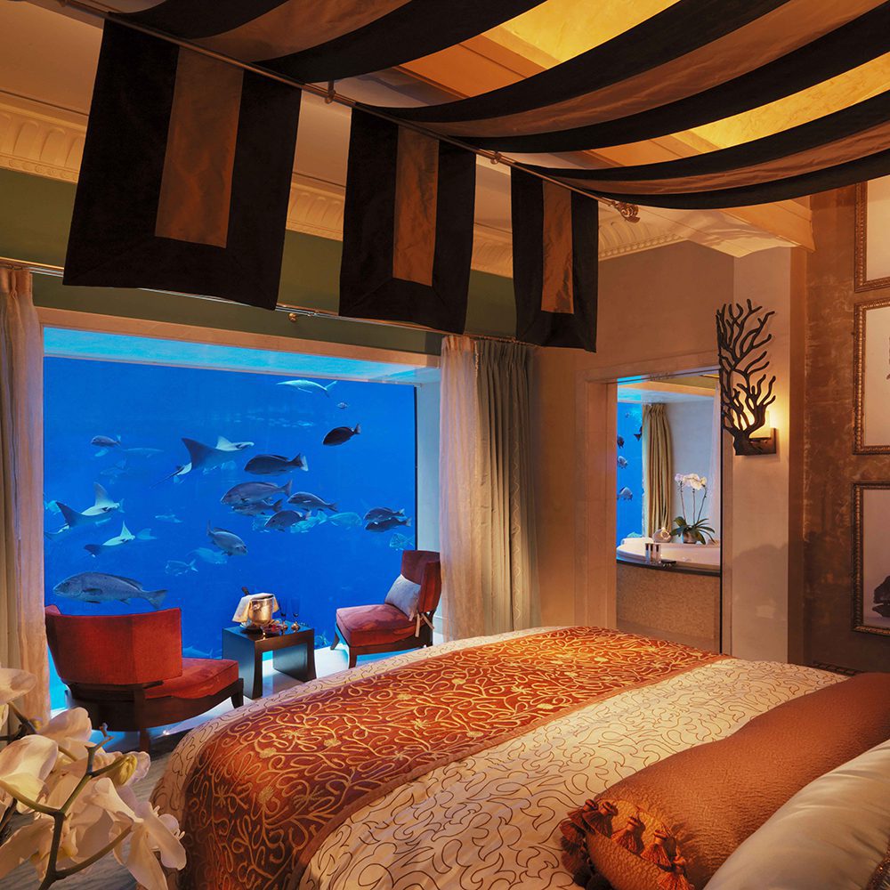 Atlantis The Palm -underwater suites bedroom
