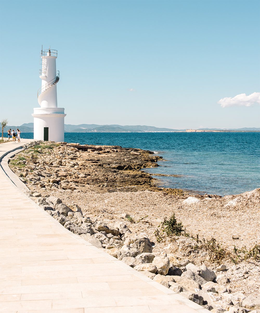 Lighthouse in the port of Formentera