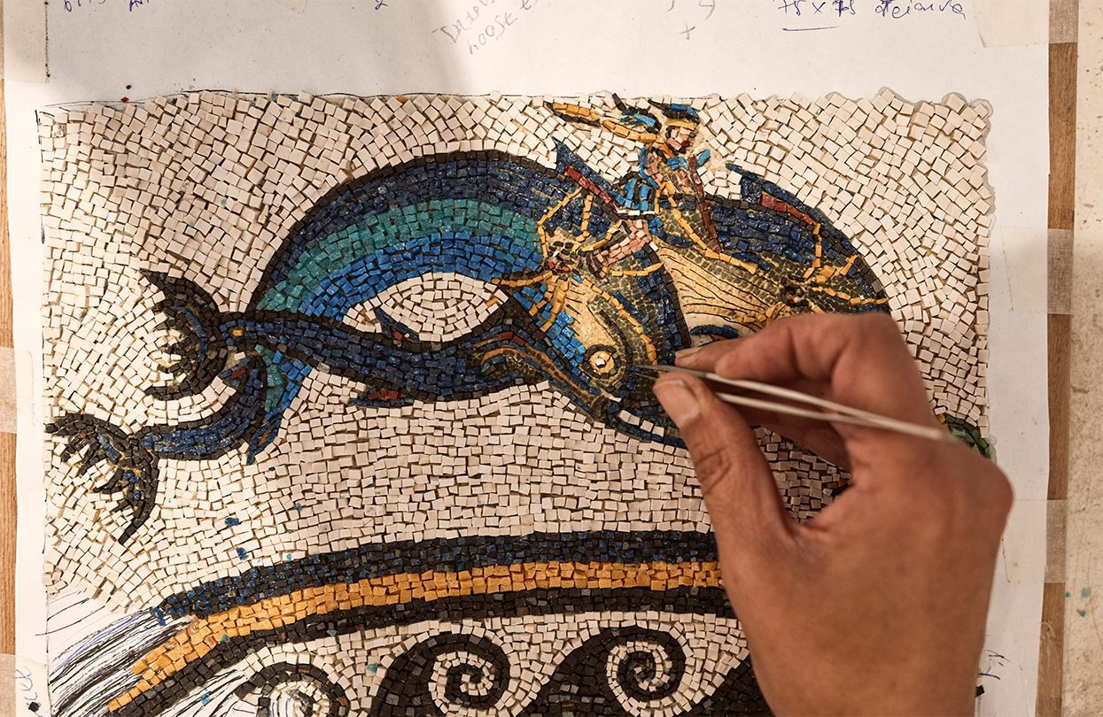 Preserving mosaics at Delos Island, the Mykonos must visit