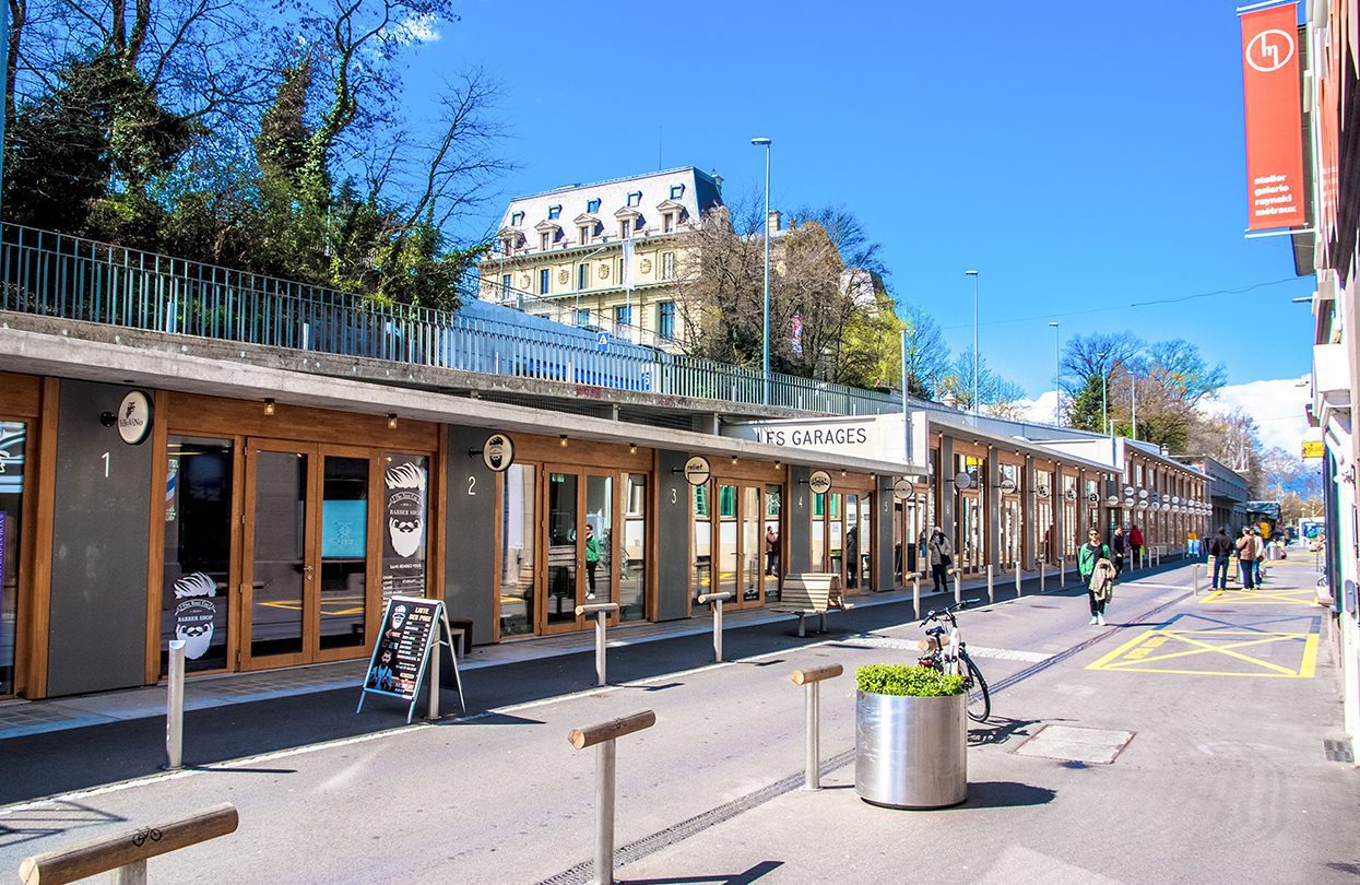 Les Garages du Flon, once used as a depot, are now at the heart of Lausanne’s shopping streets