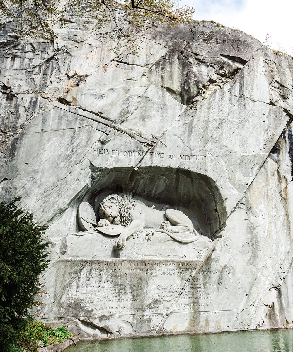 The haunting Lion of Lucerne monument