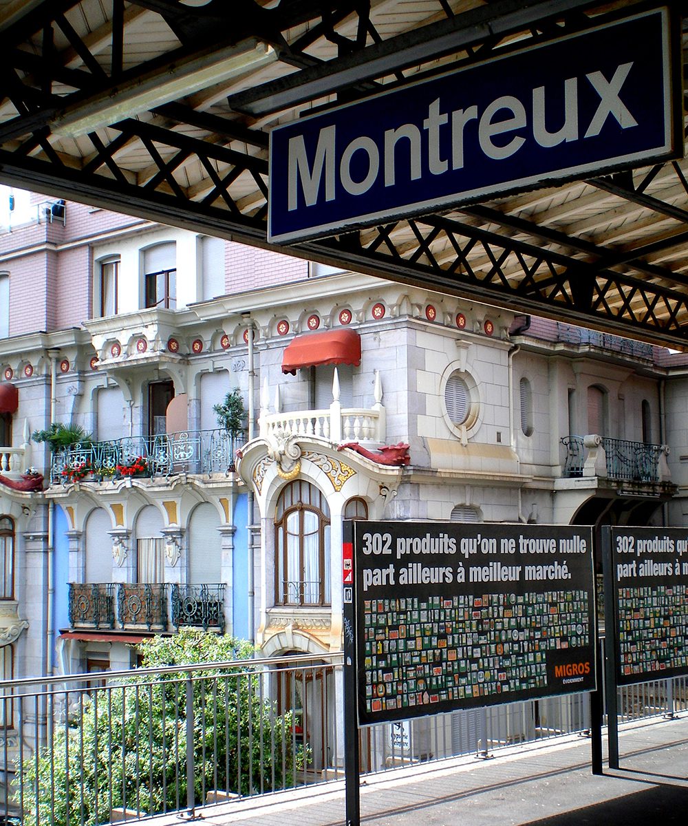 The beauty of Montreux is visible right from the station platform