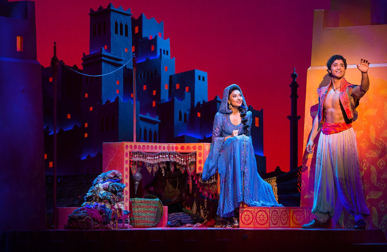 (Rooftop) Graeme Isaako as Aladdin with Shubshri Kandiah as Jasmine - James Green