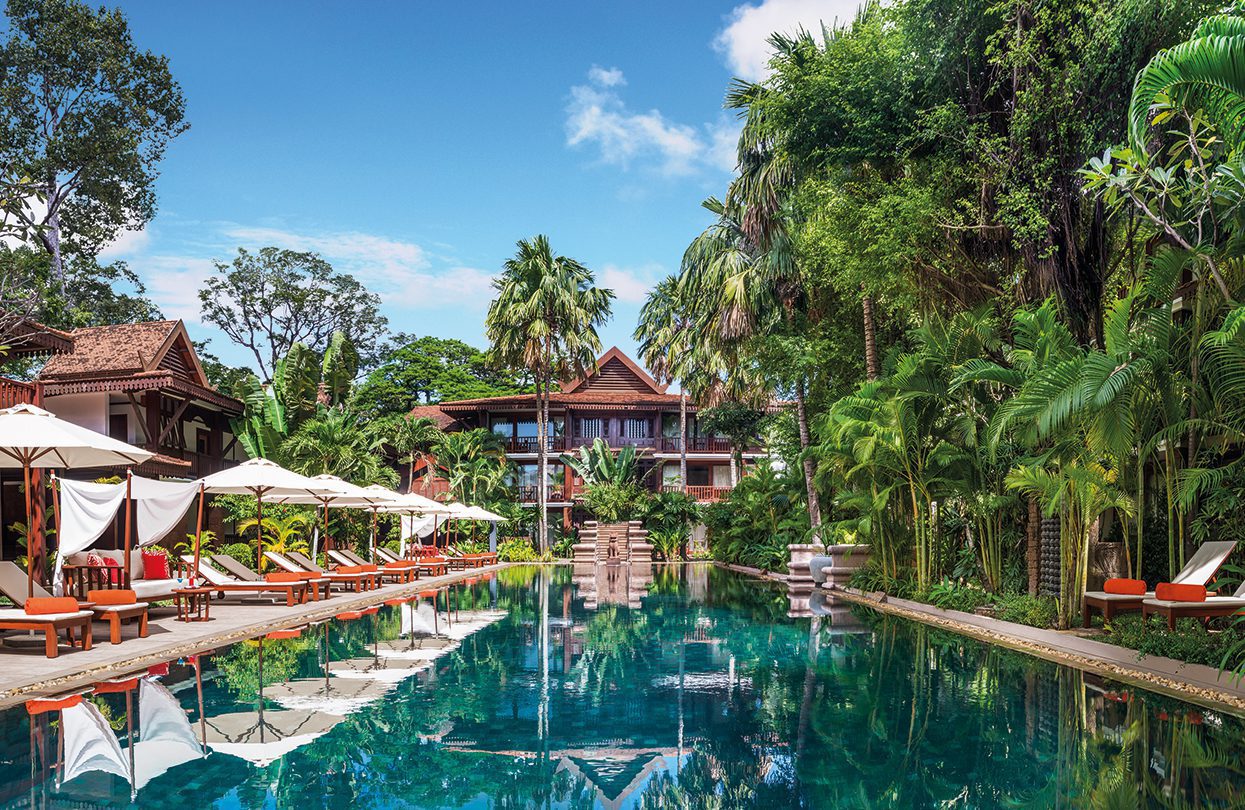 Dreaming by the pool at Belmond La Résidence d'Angkor