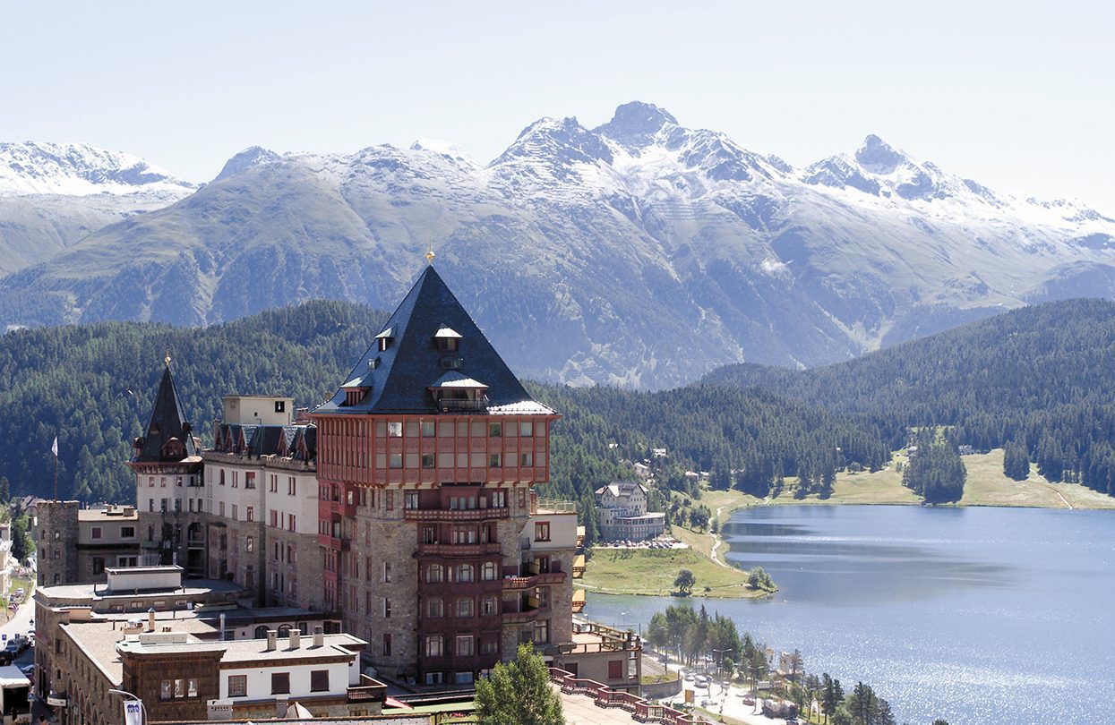 Badrutts Palace Hotel in the summer