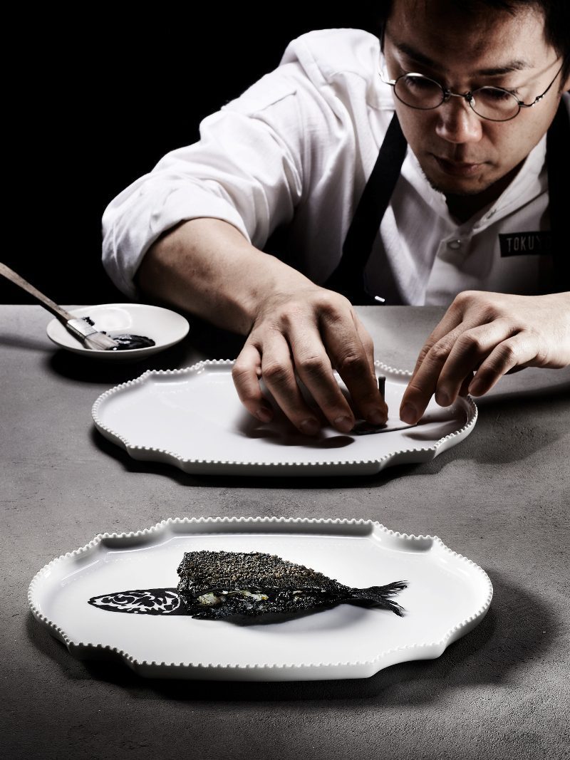 Chef Yoji Tokuyoshi in action