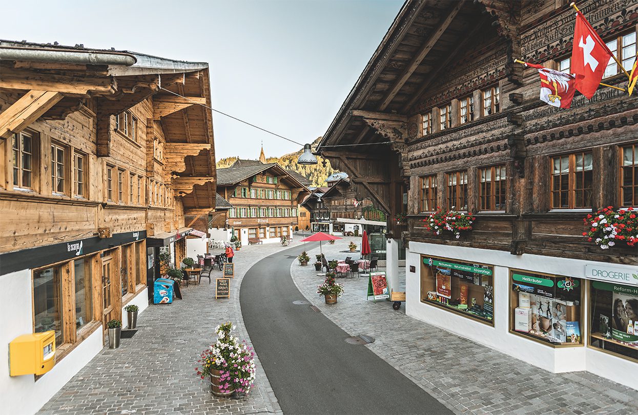 Gstaad’s village streets