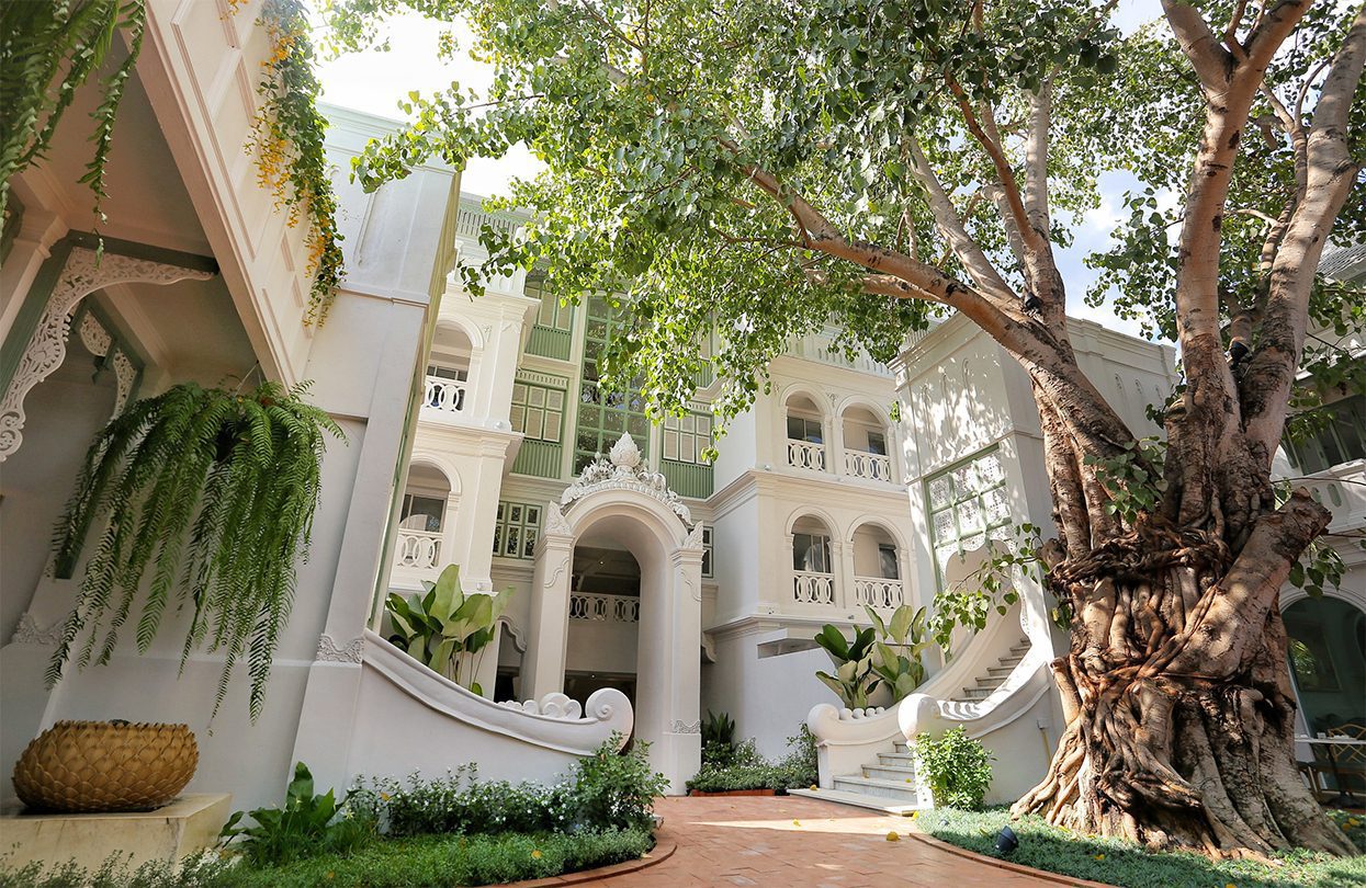 The Inside House courtyard and Bodhi tree