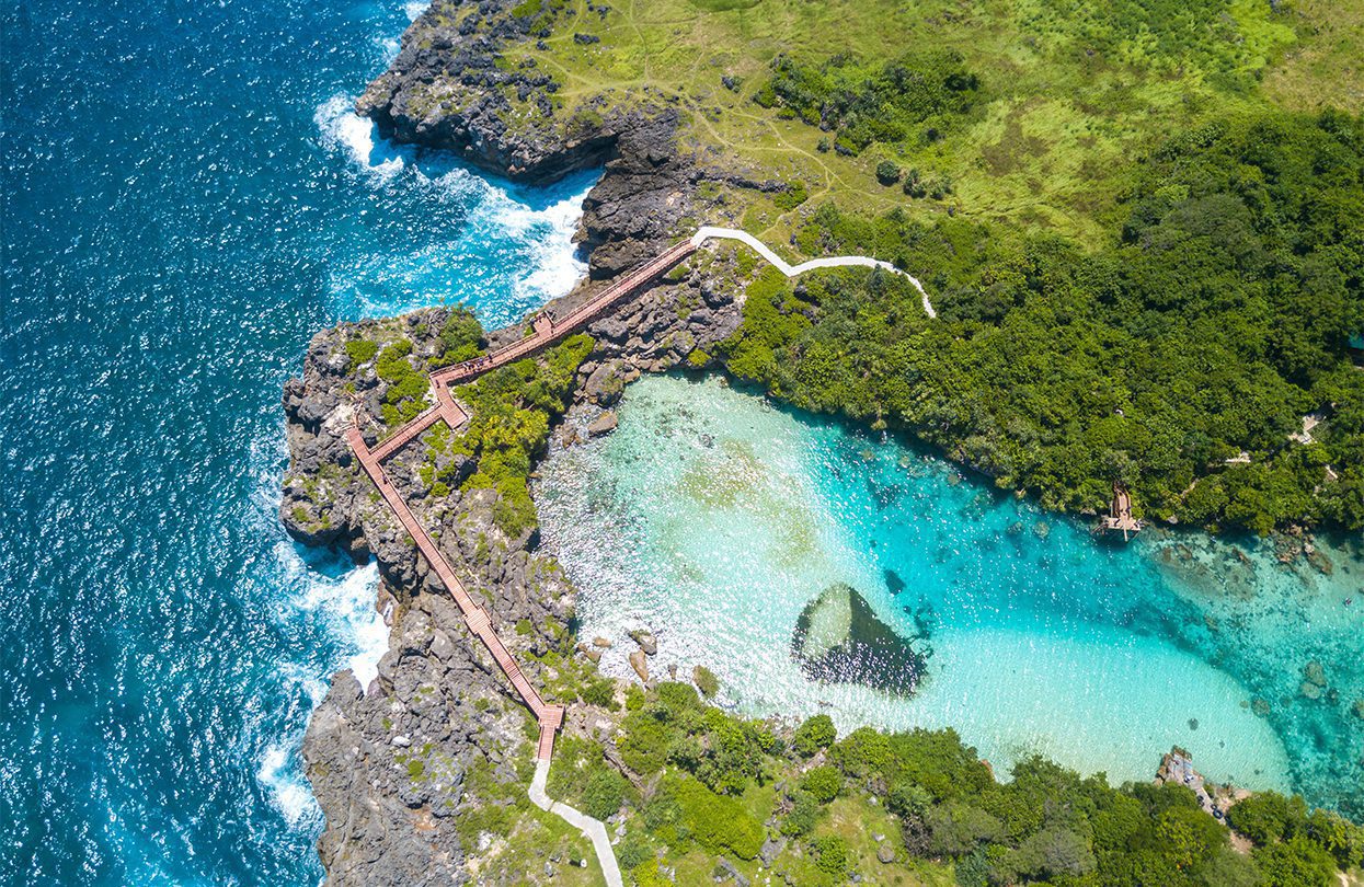 Aerial view of weekuri lagoon, Sumba Island by MawardiBahar