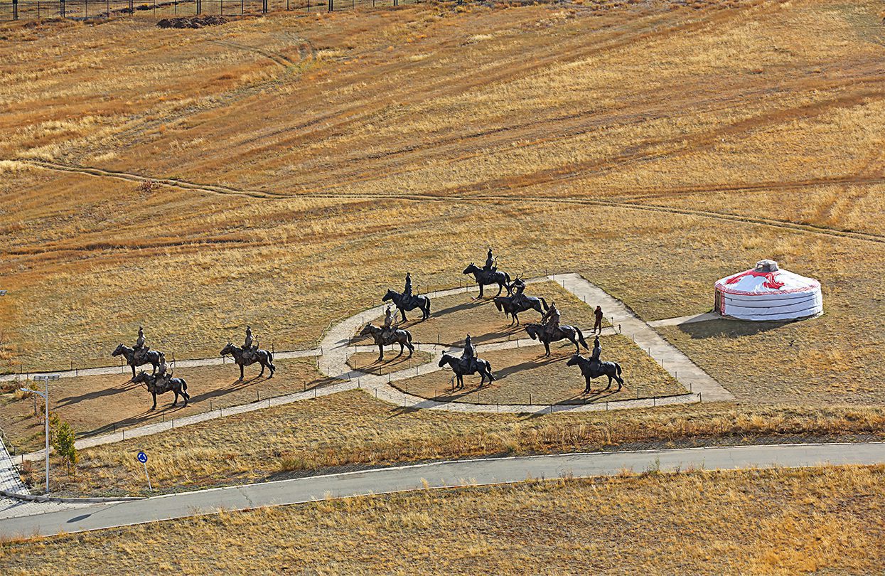The Equestrian statue of Genghis Khan at Tsonjin Boldog near Ulaanbaatar