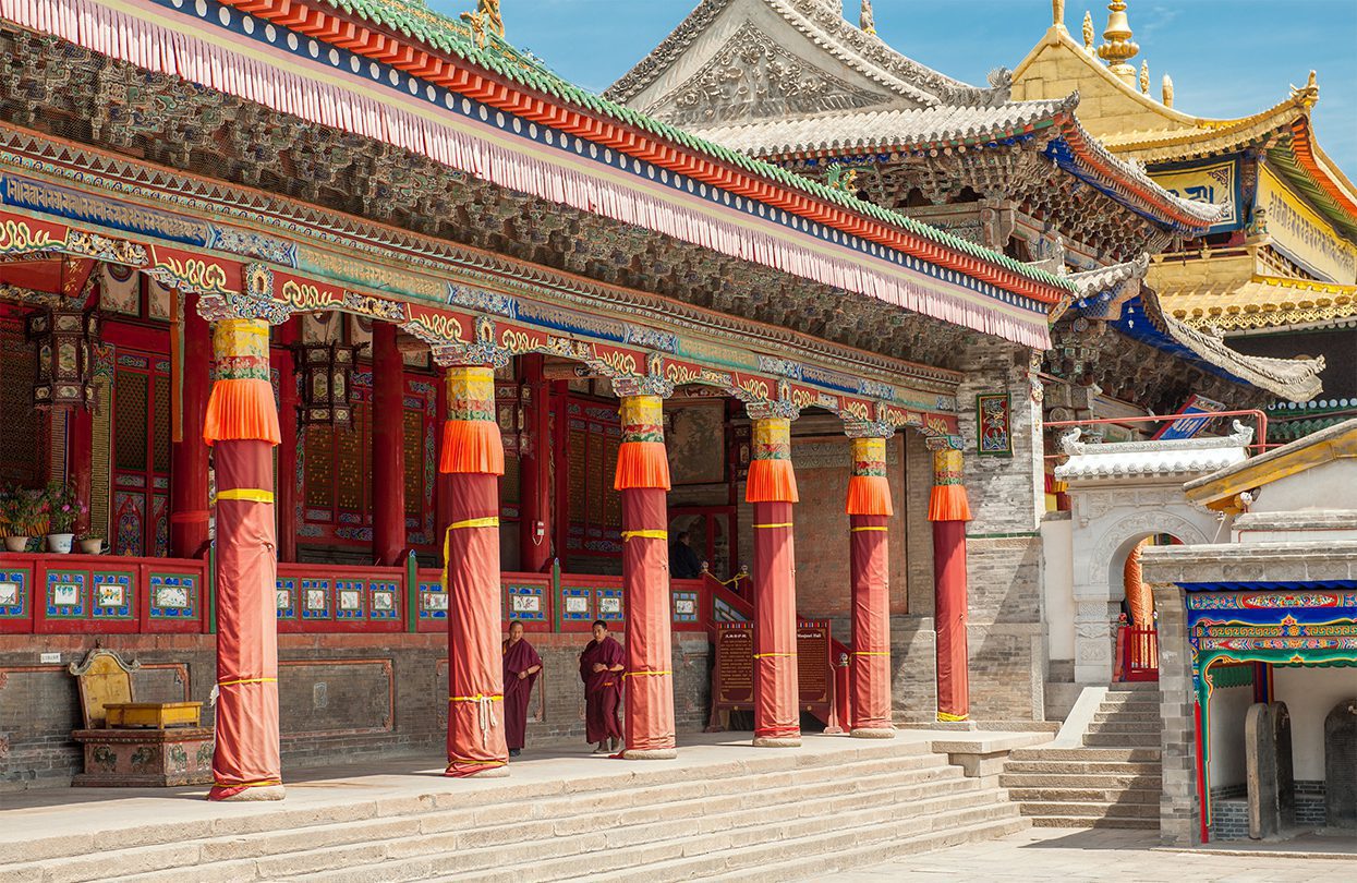 Kumbum Monastery in Qinghai Province - Tibetan Buddhist monastery founded in 1583 ranks second only to Lhasa in importance, by Rolf_52