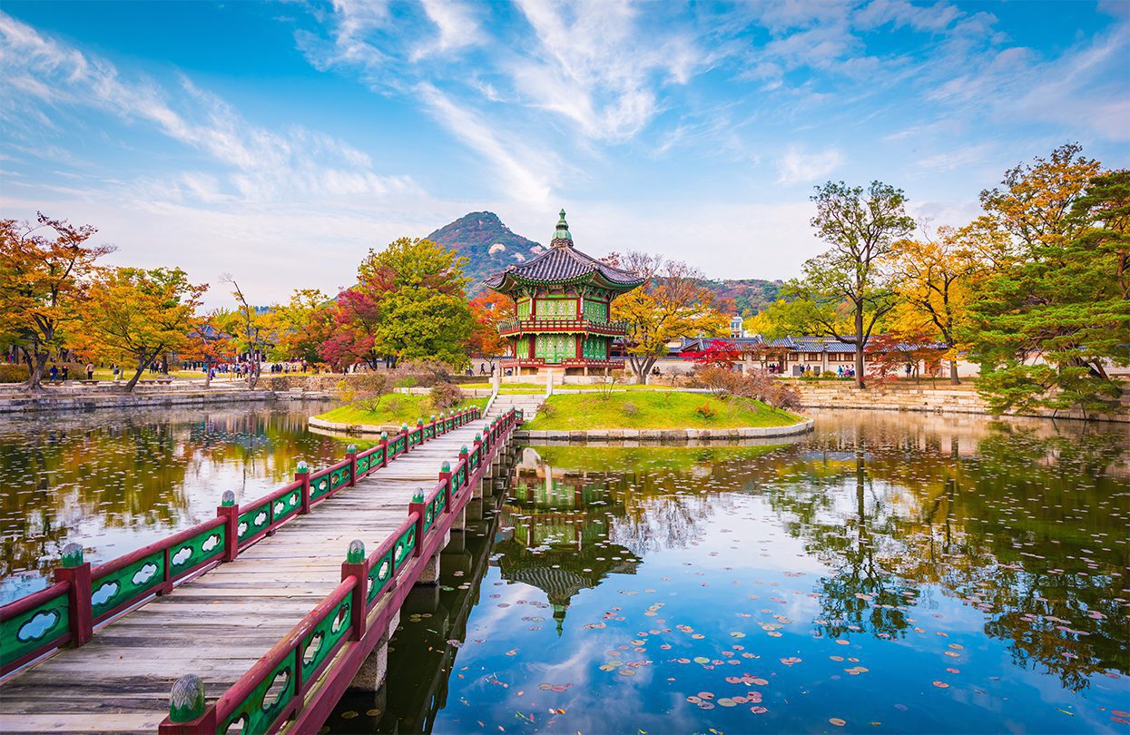 Gyeongbokgung Palace bathing in autumn colours, By CJ Nattanai