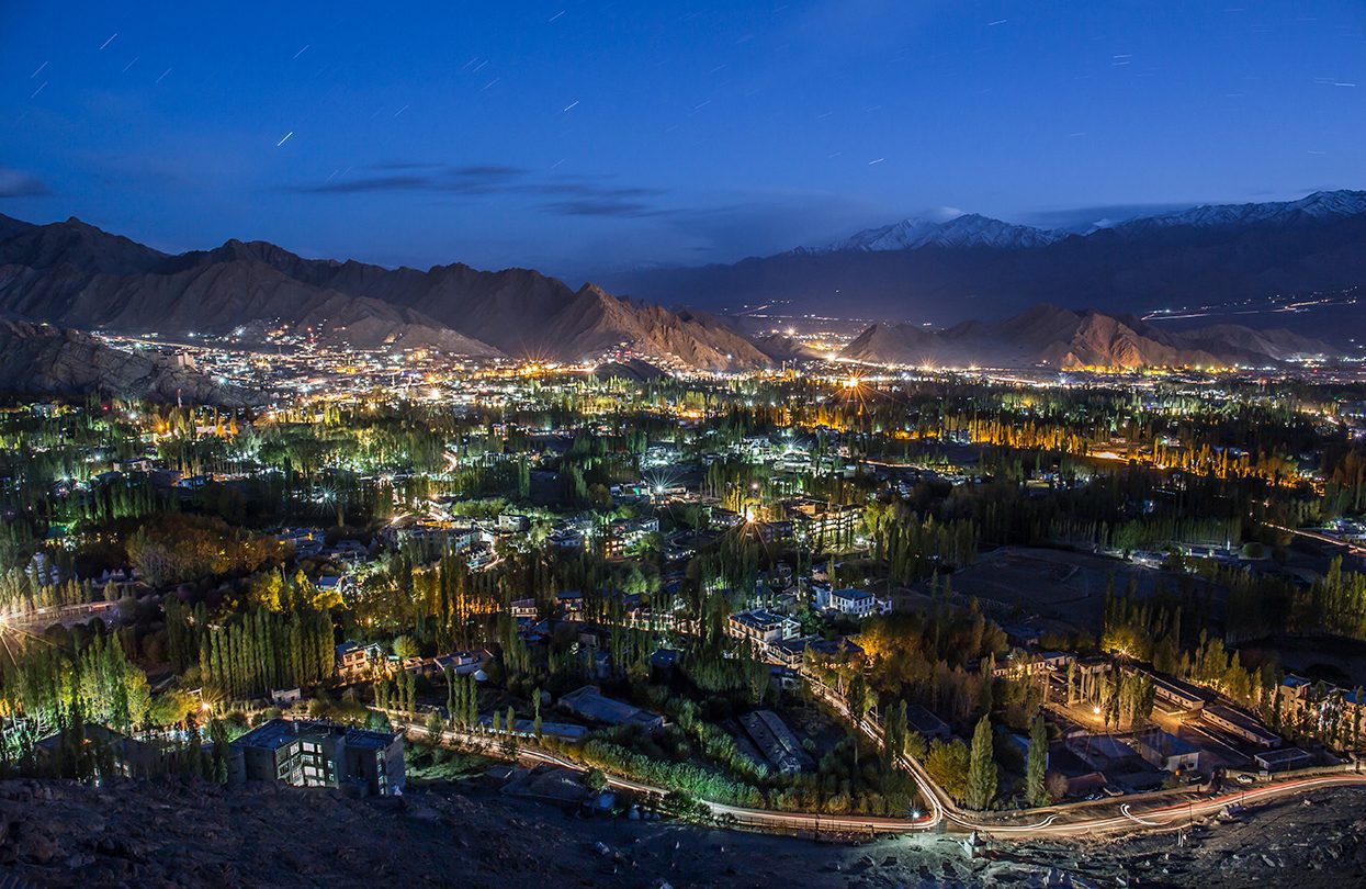 The capital of Ladakh, Leh at night (image by Pawika Tongtavee)