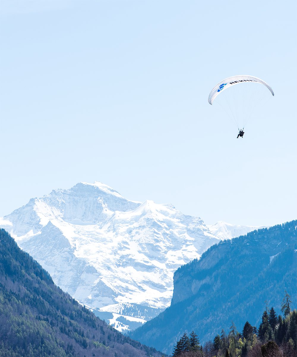 Paragliding over the Alps