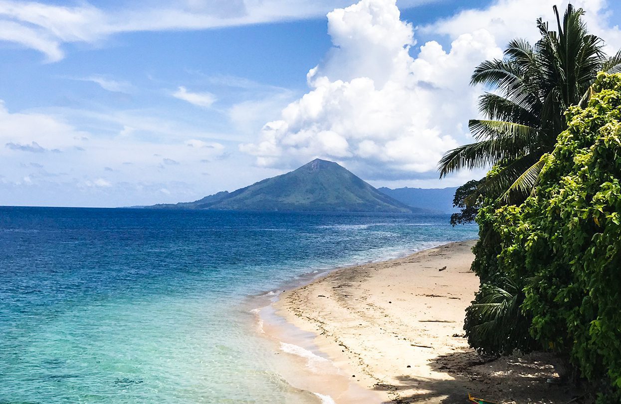 The classically conical Banda Api volcano, seen here from Pulau Ai