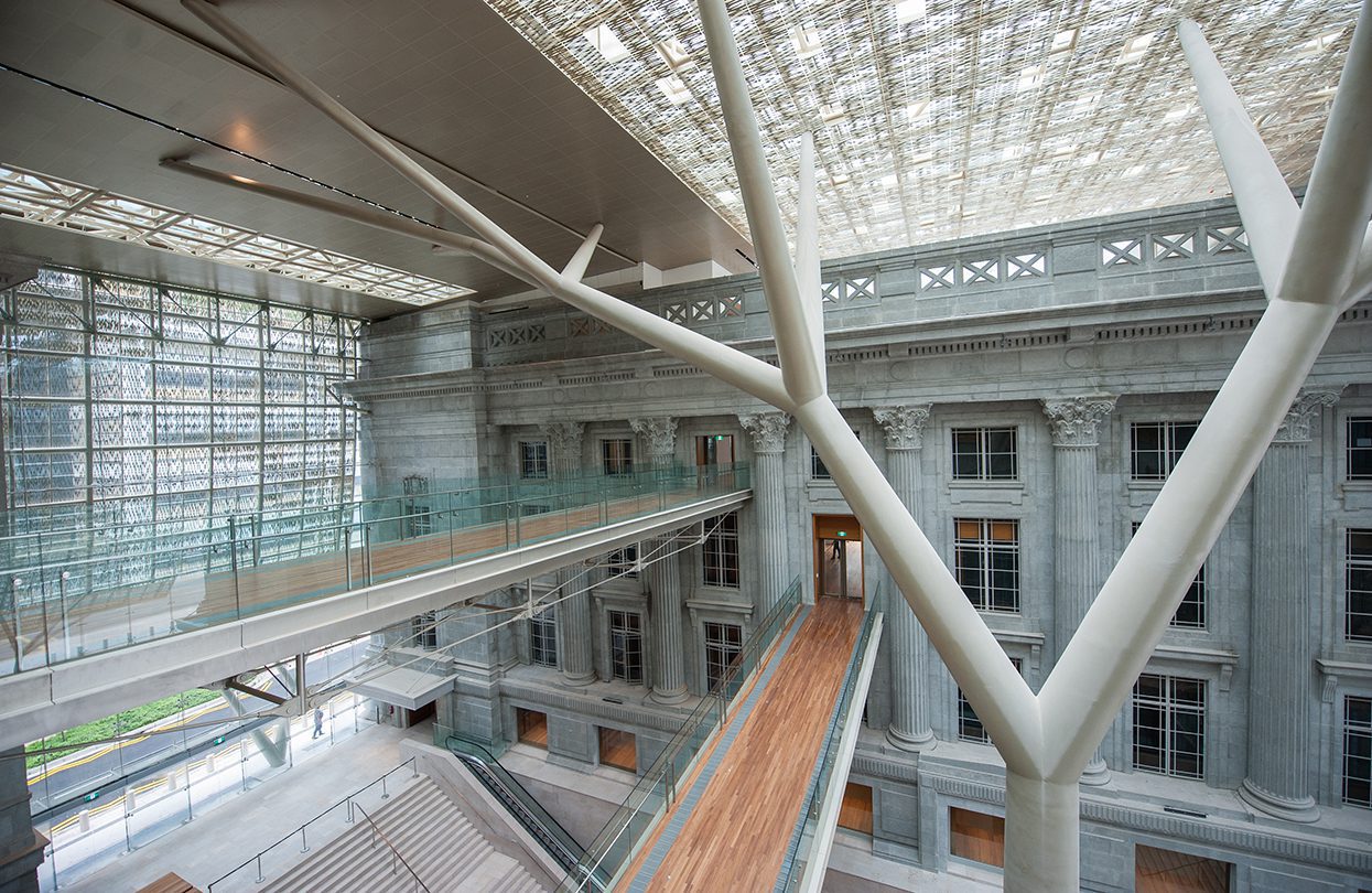 Ponte di collegamento superiore e inferiore - immagine a cura della National Gallery di Singapore