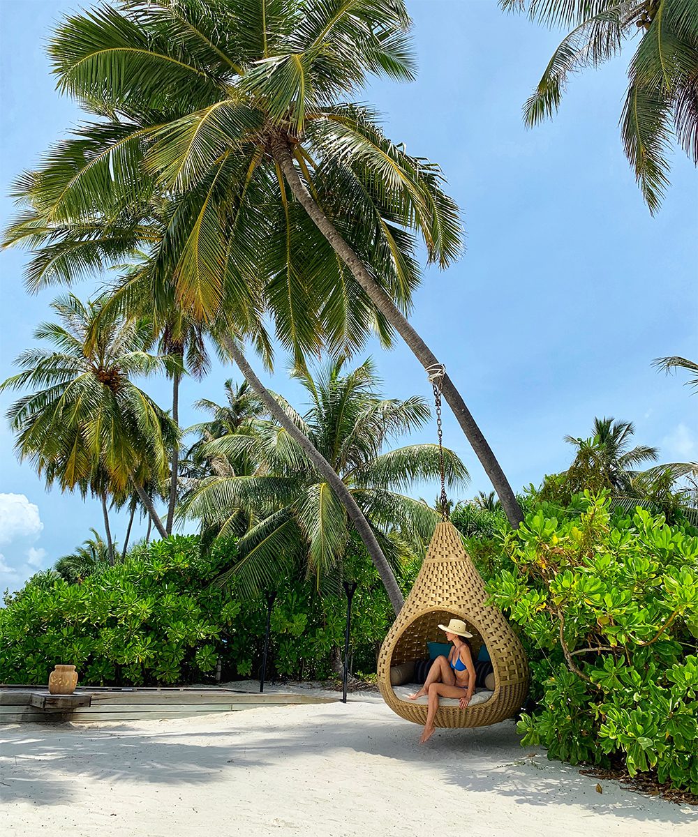 Relaxing at Anantara Kihavah Maldives
