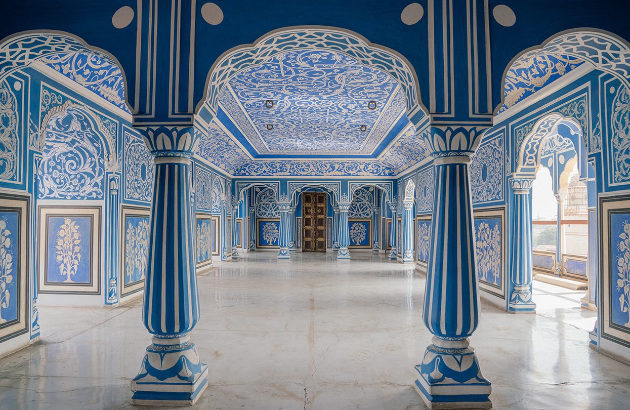 Interior paintings of Sukh Niwas inside of City Palace, Jaipur, by itch13