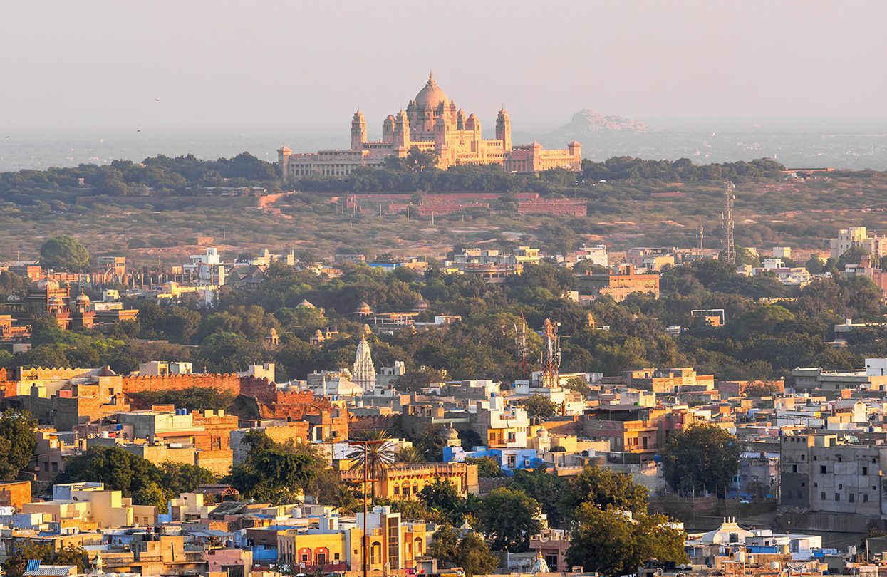 The Cityscape of Jodhpur with Umaid Bhawan Palace, by takepicsforfun