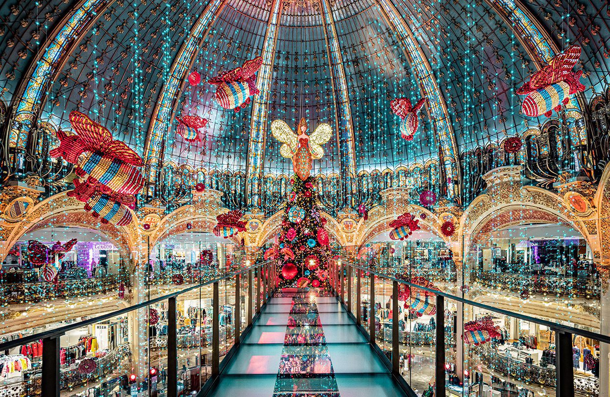 Paris, France, Christmas Tree Decor, in Luxury Fashion Shop, Louis