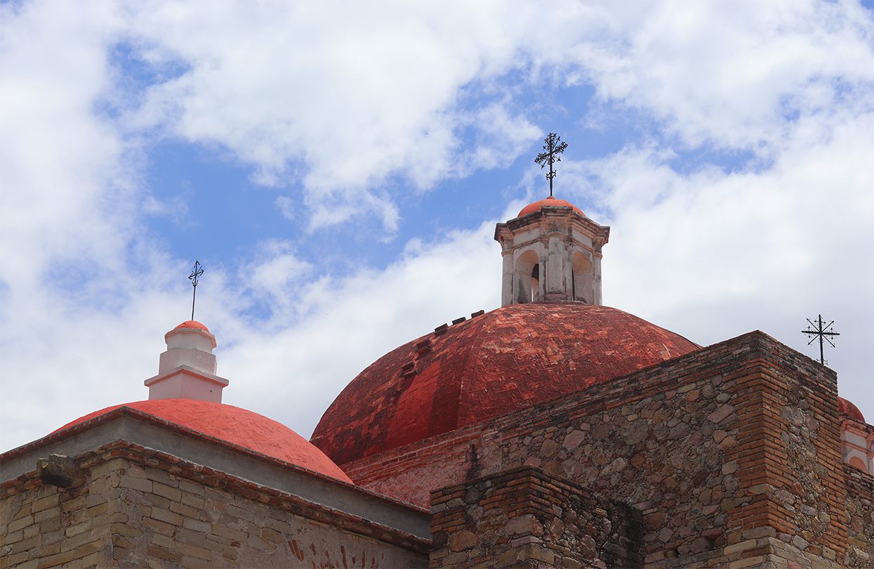 Mexican Church's colourful red roof