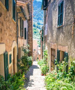 The Tramuntana mountains tower above Mallorca’s sleepy villages