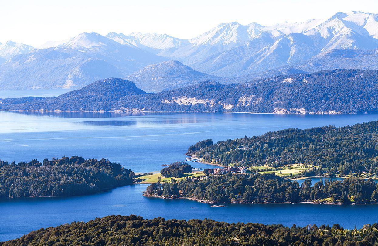 View from the mountain Lopez to the Villa Llao Llao, Bariloche, Patagonia, Argentina, photo by sunsinger