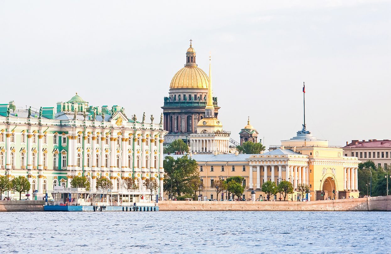 Beatiful view Neva river in Saint Petersburg, Russia, photo by Sailorr