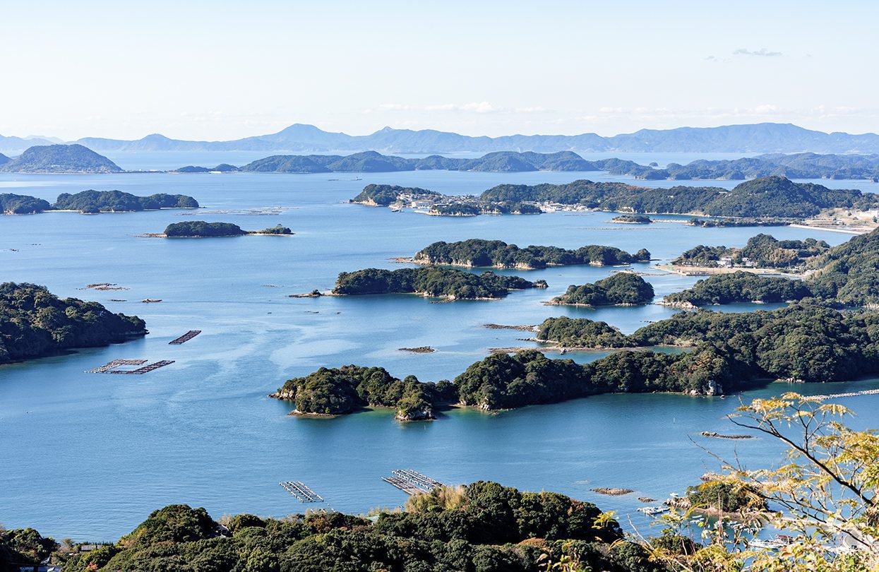 Views of Kujukushima (Ninety-Nine Islands) in Sasebo, Nagasaki, photo by stockphoto7
