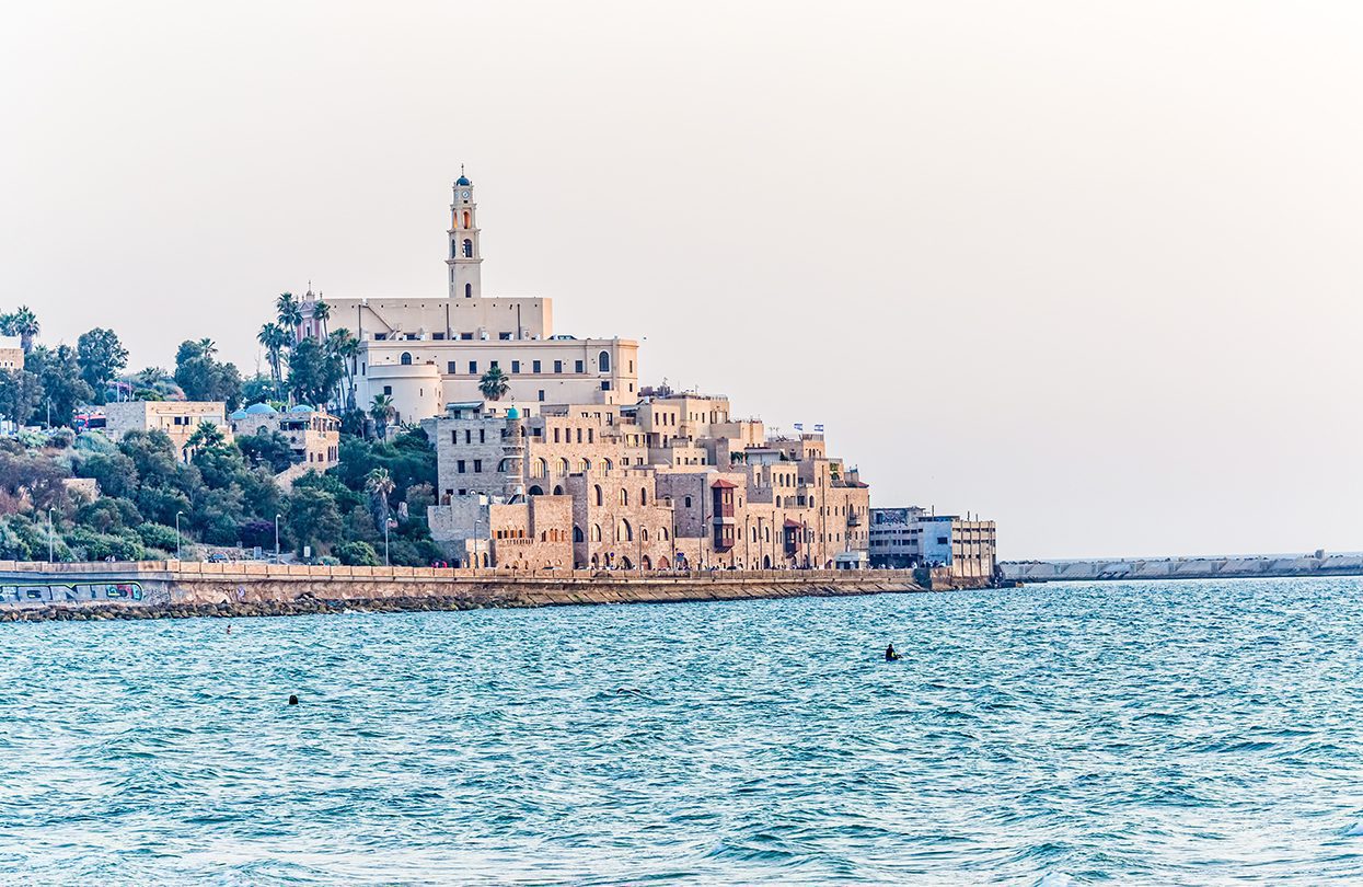 View of Jaffa old city at sunset from the beach, photo by OPIS Zagreb