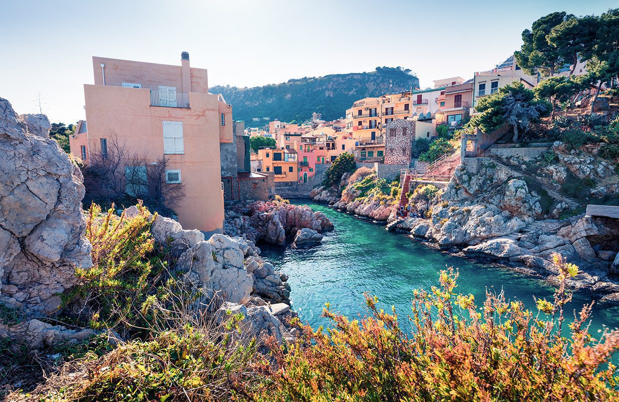 Colorful spring view of Sant'Elia village, Palermo, photo by Andrew Mayovskyy