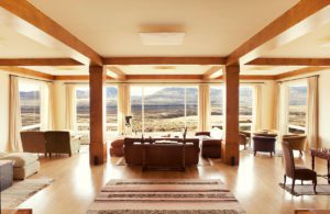 Eolo Patagonia comon areas livingroom