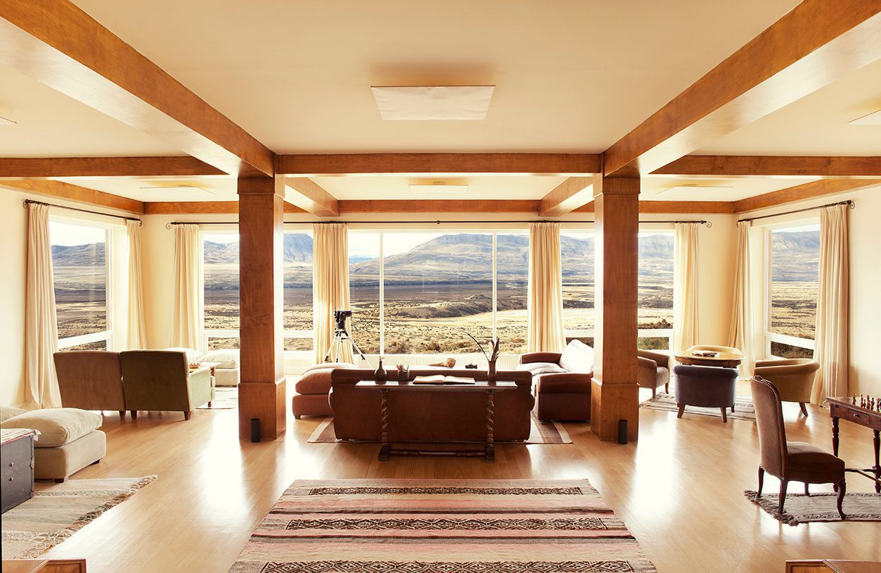 Eolo Patagonia comon areas livingroom