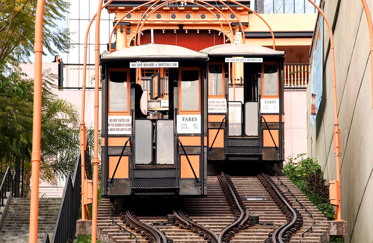 Ride to La La Land Angel’s Flight tramway welcomed Ryan