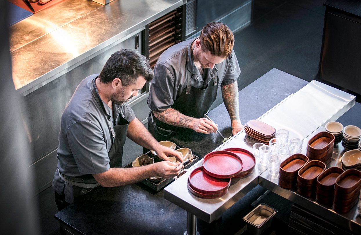 Chefs Peter Templehoff and Ashley Moss head up the kitchen at Fyn